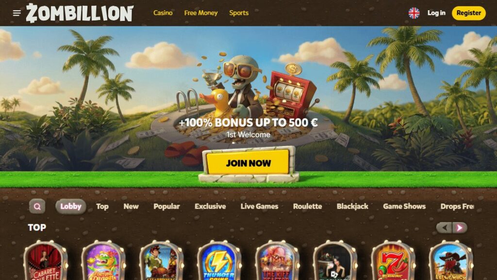 homepage van zombillion bookmaker zonder cruks